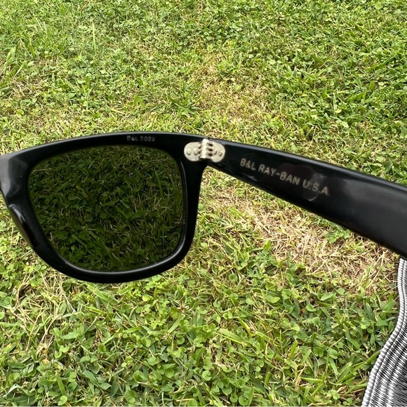 VINTAGE Ray Ban B&L 5022 Classic Wayfarer Sunglasses in Black Ebony - Picture 6 of 9